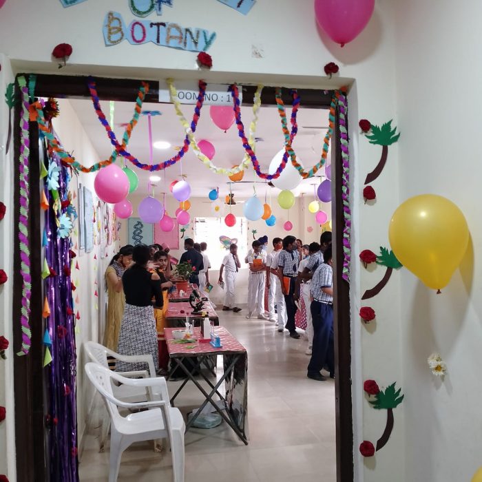Decorating Hall for Science Fair in Nava Chaithanya